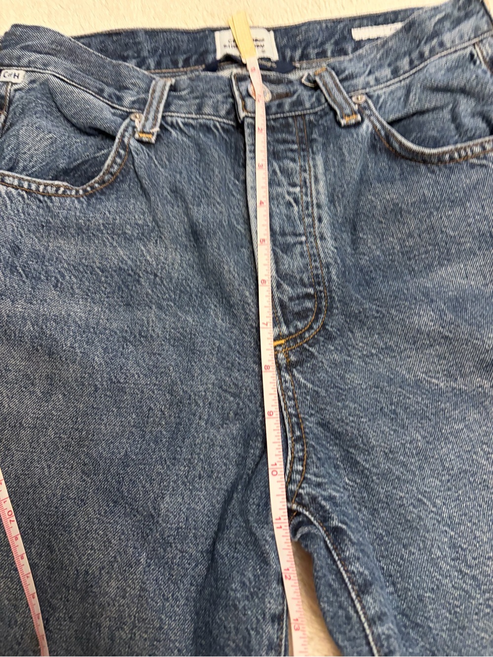 Citizens of Humanity Women Jeans 25 Blue Denim Anina Dark Button Fly Wide Leg - Picture 9 of 16